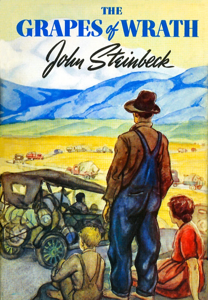 Book cover from The Grapes of Wrath by John Steinbeck.